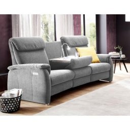 Home affaire Sofa Turin, mit motorischer Relaxfunktion, Tisch, Leuchte + USB-Ladestation