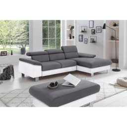 COTTA Polstergarnitur Komaris, (Set), Set: bestehend aus Ecksofa und Hocker, Kopfteilverstellung