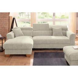 Home affaire Ecksofa, Polsterung für bis zu 140 kg pro Sitzfläche, incl. Kopfteilverstellung