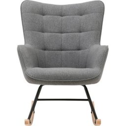 byLIVING Schaukelstuhl Richie (1 St), moderne Metallbeine mit Holzkufe, in Webstoff oder Cord erhältlich