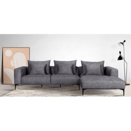 Guido Maria Kretschmer Home&Living Ecksofa BENTE, wahlweise Recamiere links oder rechts, mit schwarzen Metallfüßen