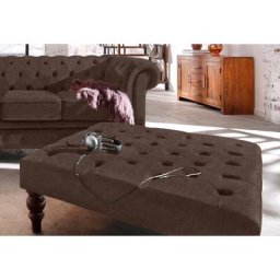 Home affaire Hocker Chesterfield, mit Knopfheftung, auch in Leder