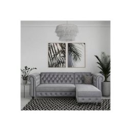 Dorel Home Ecksofa Felix, mit Bett-Funktion, Recamiere beidseitig montierbar, Sitzhöhe 46 cm