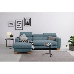 Home affaire Ecksofa, Polsterung für bis zu 140 kg pro Sitzfläche, incl. Kopfteilverstellung