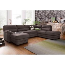COTTA Polstergarnitur, (Set), Set: bestehend aus Wohnlandschaft und Hocker, wahlweise Bettfunktion