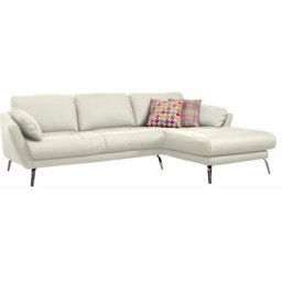W.SCHILLIG Ecksofa softy, mit dekorativer Heftung im Sitz, Füße Chrom glänzend