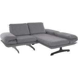 DOMO collection Ecksofa New York, wahlweise mit Arm- und Rückenfunktion, mit Kufenfüßen aus Metall