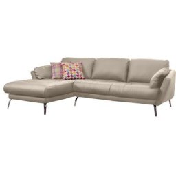 W.SCHILLIG Ecksofa softy, mit dekorativer Heftung im Sitz, Füße Chrom glänzend
