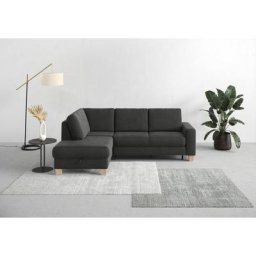 Home affaire Ecksofa Summer, mit Ottomane, wahlweise mit Bettfunktion und Bettkasten, Cord-Bezug