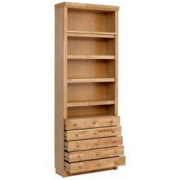 Home affaire Bücherregal Soeren, aus massiver Kiefer, in 2 Höhen, Tiefe 29 cm, mit 5 Schubkästen
