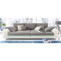 Mr. Couch Big-Sofa Tobi, wahlweise mit Kaltschaum (140kg Belastung/Sitz) und RGB-Beleuchtung