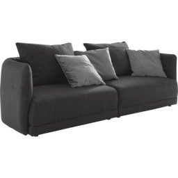 designwerk Big-Sofa New York, Breite 253 cm, mit schmaler Arm- und Rückenlehne