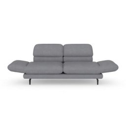 DOMO collection 2-Sitzer Padova, Armteilverstellung, wahlweise auch Rückenverstellung und Drehfunktion