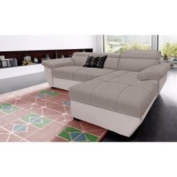 COTTA Polstergarnitur, (Set), Set: bestehend aus Ecksofa und Hocker, inklusive Kopfteilverstellung