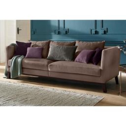 Home affaire Big-Sofa Kim, mit Holzbeinen und vielen losen Kissen