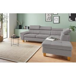 exxpo - sofa fashion Ecksofa, inklusive Kopfteilverstellung, wahlweise Bettfunktion und Bettkasten