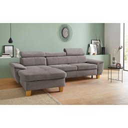 exxpo - sofa fashion Ecksofa, Kopfteilverstellung, wahlweise mit Bettfunktion und Bettkasten