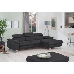 COTTA Polstergarnitur Komaris, (Set), Set: bestehend aus Ecksofa und Hocker, Kopfteilverstellung