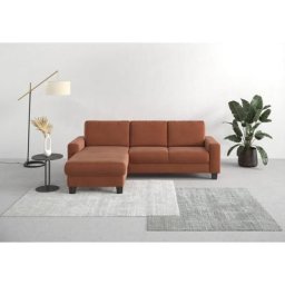 Home affaire Ecksofa Summer, mit Recamiere, mit oder ohne Bettfunktion und Bettkasten, Cord-Bezug
