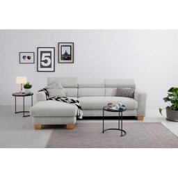 Home affaire Ecksofa, Polsterung für bis zu 140 kg pro Sitzfläche, incl. Kopfteilverstellung