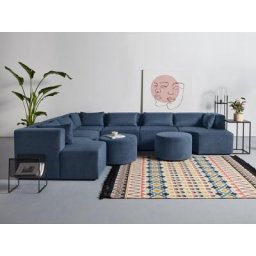 GALA Ecksofa Rue Ginoux, 8 Teile, zusammengesetzt aus Modulen, in vielen Bezugsqualitäten und Farben