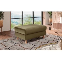 Home affaire Polsterhocker, Holzfuesse mit Metallteller