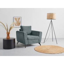 andas Sessel Lörby, auch mit Aqua clean-Bezug, feine Steppung im Sitzbereich, lose Kissen
