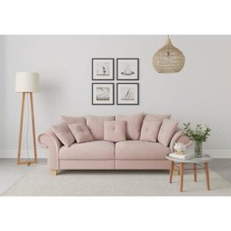 Home affaire Big-Sofa Queenie Megasofa, 2 Teile, mit weichem Sitzkomfort und zeitlosem Design, viele kuschelige Kissen