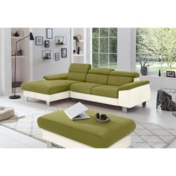 COTTA Polstergarnitur Komaris, (Set), Set: bestehend aus Ecksofa und Hocker, Kopfteilverstellung
