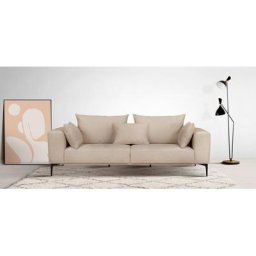 Guido Maria Kretschmer Home&Living 3-Sitzer BENTE, mit schwarzen Metallfüßen