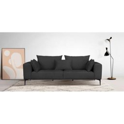 Guido Maria Kretschmer Home&Living 3-Sitzer BENTE, mit schwarzen Metallfüßen