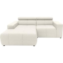 DOMO collection Ecksofa Brandon, Mit Kopfteilverstellung, auch in Leder