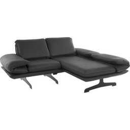 DOMO collection Ecksofa New York, wahlweise mit Arm- und Rückenfunktion, mit Kufenfüßen aus Metall
