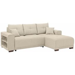Home affaire Ecksofa Viborg, mit Regal in der Armlehne, wahlweise mit Bettfunktion