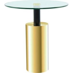 Kayoom Beistelltisch Beistelltisch Rosanna 525, runde Glas-Tischplatte