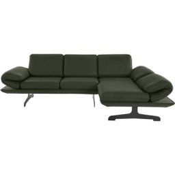 DOMO collection Ecksofa New York, wahlweise mit Arm- und Rückenfunktion, mit Kufenfüßen aus Metall