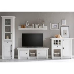 Home affaire Wohnwand California, (Set, 4-St), bestehend aus Standregal, Lowboard, Wandregal, Highboard