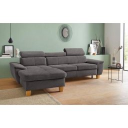 exxpo - sofa fashion Ecksofa, Kopfteilverstellung, wahlweise mit Bettfunktion und Bettkasten