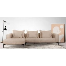 Guido Maria Kretschmer Home&Living Ecksofa BENTE, wahlweise Recamiere links oder rechts, mit schwarzen Metallfüßen