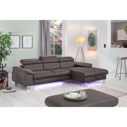 COTTA Polstergarnitur Komaris, (Set), Set: bestehend aus Ecksofa und Hocker, Kopfteilverstellung