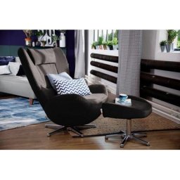 TOM TAILOR Hocker TOM PURE, mit Metall-Drehfuß in Chrom
