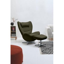 TOM TAILOR Loungesessel TOM PURE, mit Metall-Drehfuß in Chrom