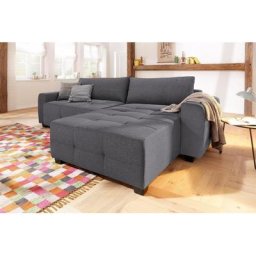 Home affaire Ecksofa Bella, wahlweise mit Bettfunktion und Bettkasten, Steppung im Sitzbereich