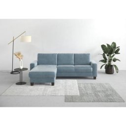 Home affaire Ecksofa Summer, mit Recamiere, mit oder ohne Bettfunktion und Bettkasten, Cord-Bezug