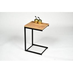 PRO Line Beistelltisch, Gestell aus Metall, mit Holzplatte, rechteckig