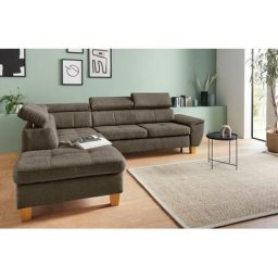 exxpo - sofa fashion Ecksofa, inklusive Kopfteilverstellung, wahlweise Bettfunktion und Bettkasten