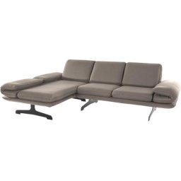 DOMO collection Ecksofa New York, wahlweise mit Arm- und Rückenfunktion, mit Kufenfüßen aus Metall