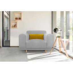 andas Loveseat Maroon, in skandinavischem Design, mit losem Kissen