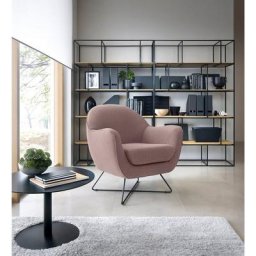 TRENDMANUFAKTUR Sessel Evora, in zeitlosem Stil mit modernem Metallgestell