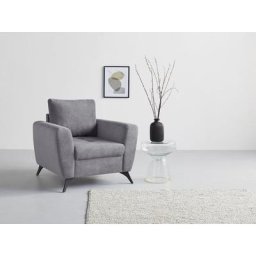andas Sessel Lörby, auch mit Aqua clean-Bezug, feine Steppung im Sitzbereich, lose Kissen